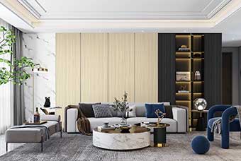 保定轻奢风格-客厅