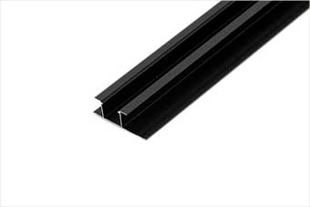 保定航空纤维墙咔铝合金带灯中条(哑黑氧化)