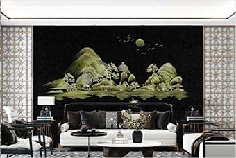 保定森佰汇航空纤维墙咔(湖光山色)